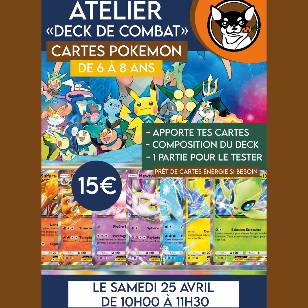 atelier deck carte pokemon